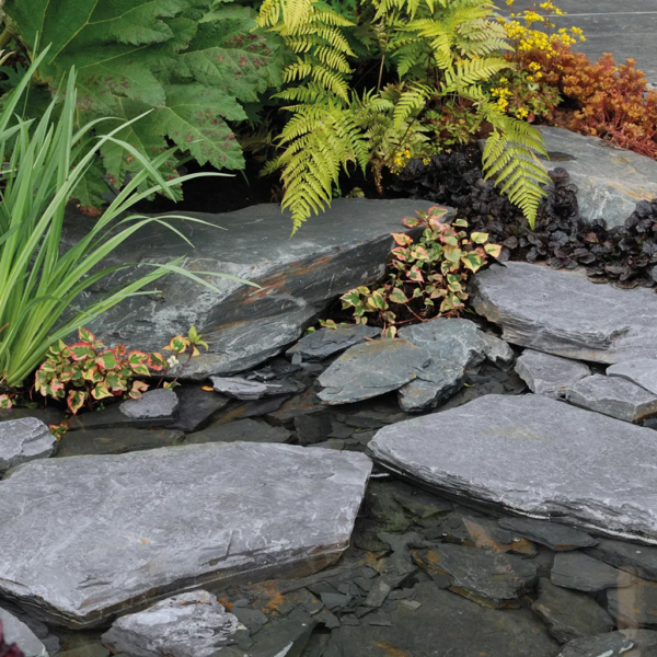 blue slate rockery
