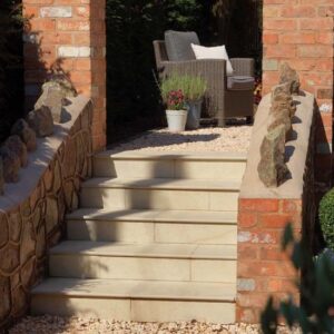 pavestone stone steps