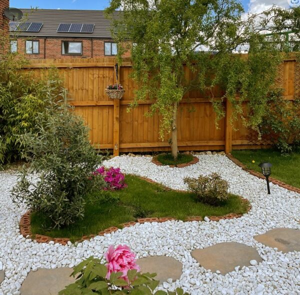 white pebbles